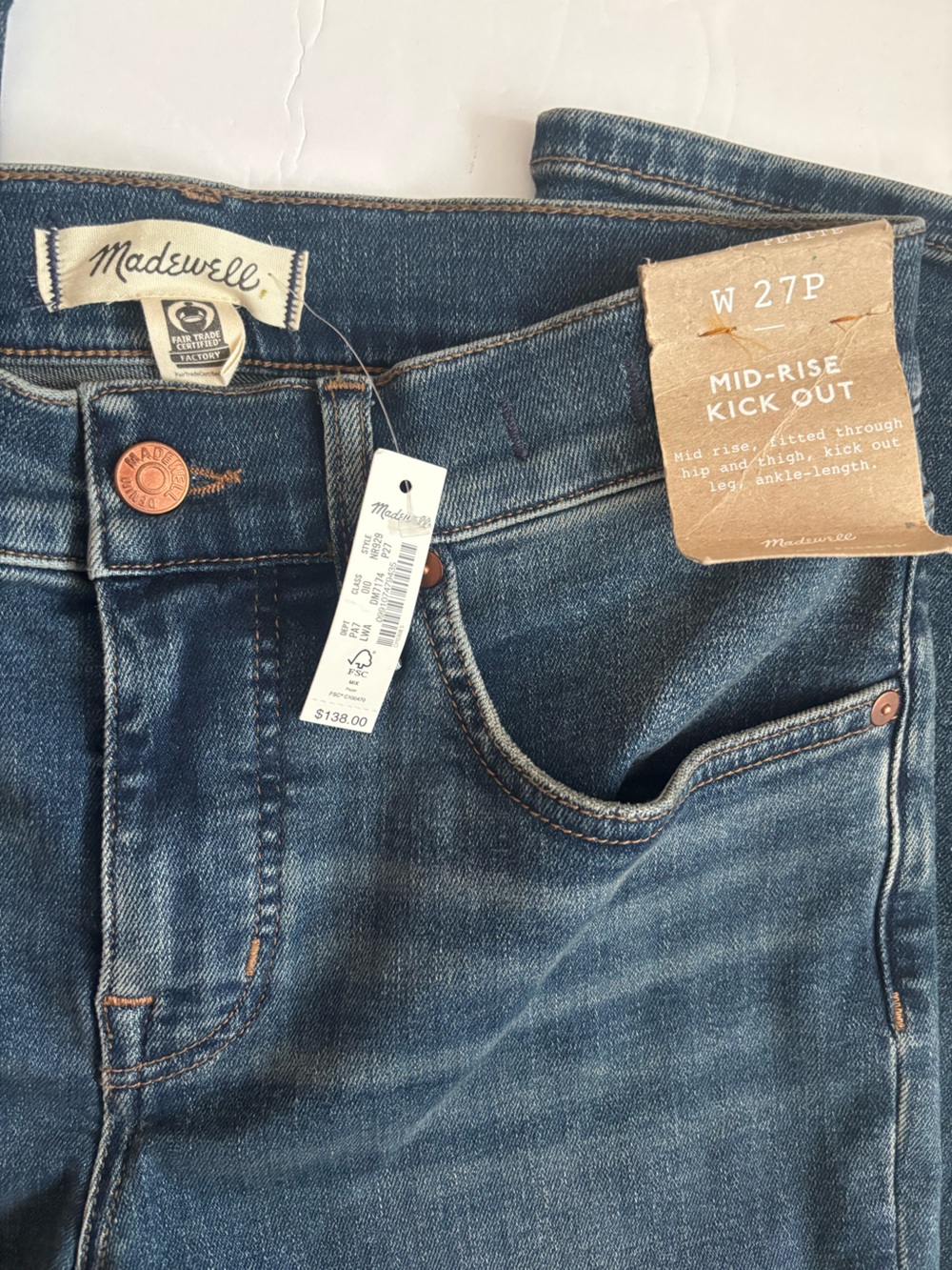 Madewell Mid Rise Kick Rise 27P Flared Jeans - Picture 3 of 7